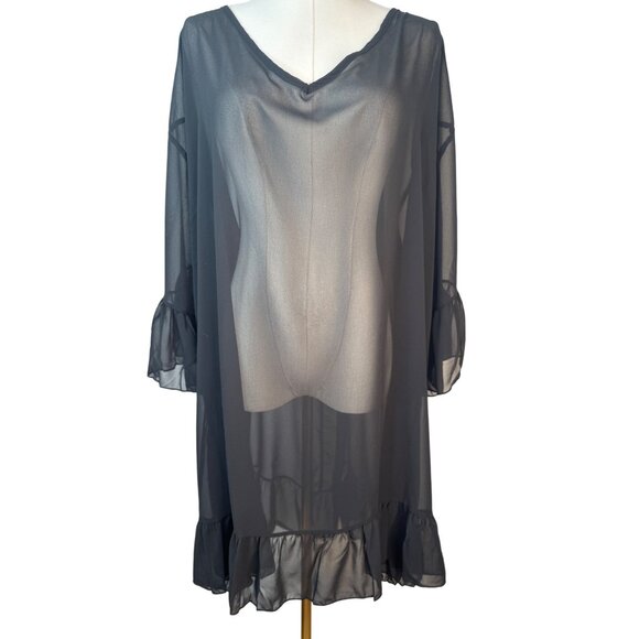2/$25 NEW Shein Sheer Oversized Cover-Up With Tie Back - One Size - Picture 7 of 14